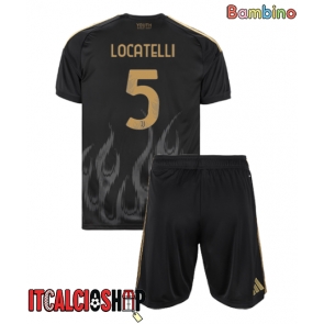 Juventus Manuel Locatelli #5 Terza Maglia Bambino 2026-27 Manica Corta (+ Pantaloni corti)